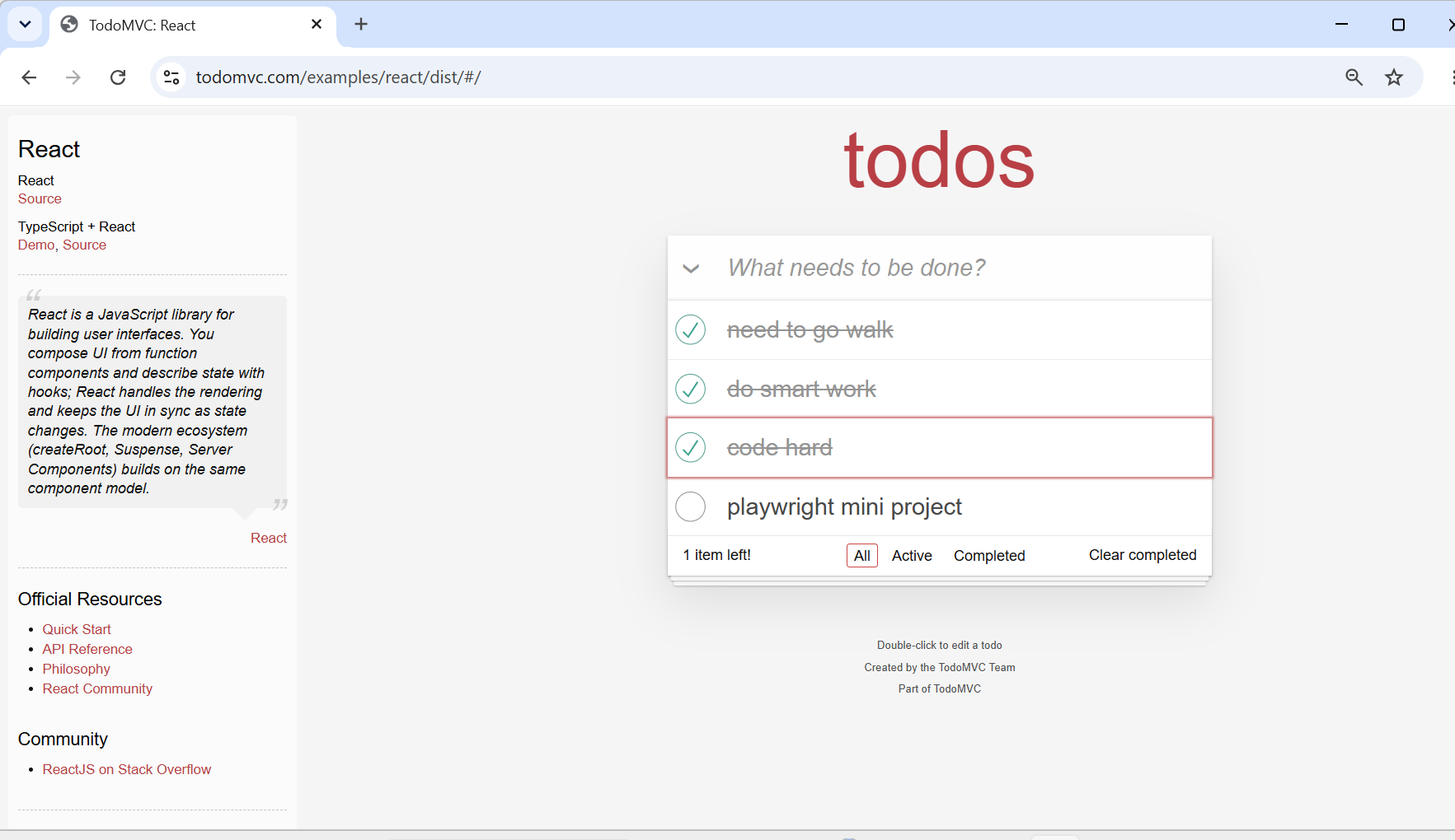 TodoMVC Application